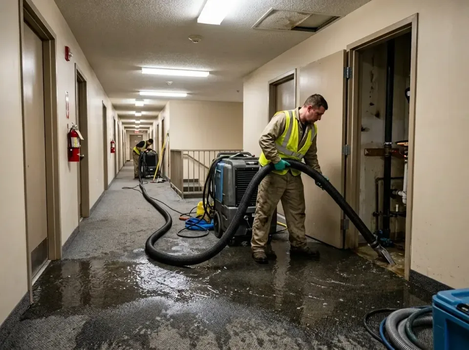 multi-unit-apartment-hallway-f-005 — frequently asked questions, Emergency Burst Pipe Water Extraction & Removal in Ives Est…